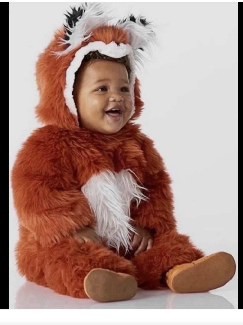 Pottery Barn Kids Rust Orange and White Plush Fox Costume